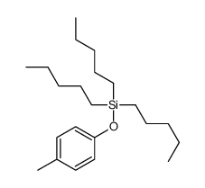 (4-methylphenoxy)-tripentylsilane结构式