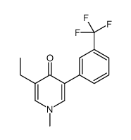 3-ethyl-1-methyl-5-[3-(trifluoromethyl)phenyl]pyridin-4-one结构式