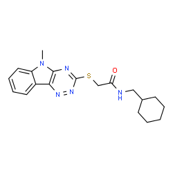 Acetamide, N-(cyclohexylmethyl)-2-[(5-methyl-5H-1,2,4-triazino[5,6-b]indol-3-yl)thio]- (9CI) Structure