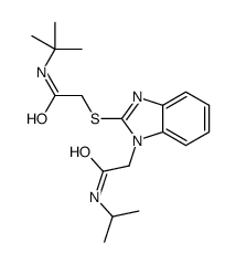 1H-Benzimidazole-1-acetamide,2-[[2-[(1,1-dimethylethyl)amino]-2-oxoethyl]thio]-N-(1-methylethyl)-(9CI) picture