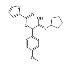 2-Thiophenecarboxylicacid,2-(cyclopentylamino)-1-(4-methoxyphenyl)-2-oxoethylester(9CI) Structure
