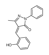 4-(2-hydroxy-benzylidene)-5-methyl-2-phenyl-2,4-dihydro-pyrazol-3-one Structure