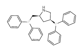 (2S,4S)-(-)-2-(二苯基膦基甲基)-4-(二苯基膦基)吡咯烷 (S,S-PPM)结构式