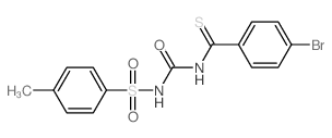 3-(4-bromobenzenecarbothioyl)-1-(4-methylphenyl)sulfonyl-urea结构式