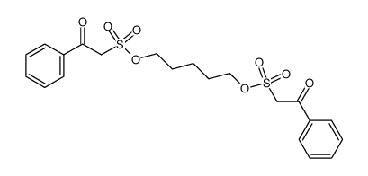 2-Oxo-2-phenyl-ethanesulfonic acid 5-(2-oxo-2-phenyl-ethanesulfonyloxy)-pentyl ester结构式