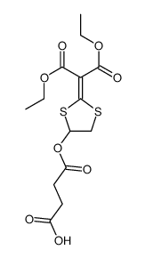 4-[[2-(1,3-diethoxy-1,3-dioxopropan-2-ylidene)-1,3-dithiolan-4-yl]oxy]-4-oxobutanoic acid结构式