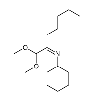 N-cyclohexyl-1,1-dimethoxyheptan-2-imine结构式