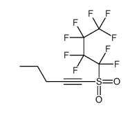 1-(1,1,2,2,3,3,4,4,4-nonafluorobutylsulfonyl)pent-1-yne结构式