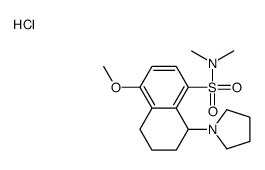 4-methoxy-N,N-dimethyl-8-pyrrolidin-1-ium-1-yl-5,6,7,8-tetrahydronaphthalene-1-sulfonamide,chloride Structure