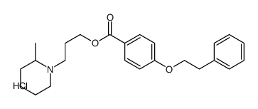 3-(2-methylpiperidin-1-ium-1-yl)propyl 4-(2-phenylethoxy)benzoate,chloride Structure