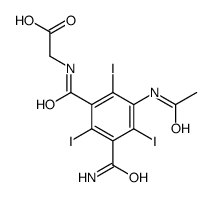 N-[3-(Acetylamino)-5-carbamoyl-2,4,6-triiodobenzoyl]glycine结构式