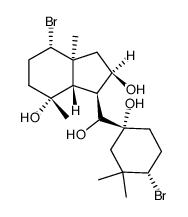 7-Bromo-3-[(4-bromo-1-hydroxy-3,3-dimethylcyclohexyl)hydroxymethyl]octahydro-4,7a-dimethyl-1H-indene-2,4-diol structure