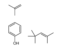 2-methylprop-1-ene,phenol,2,4,4-trimethylpent-2-ene结构式