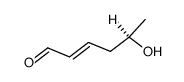 (-)-(5R)-hydroxy-(2E)-hexenal Structure