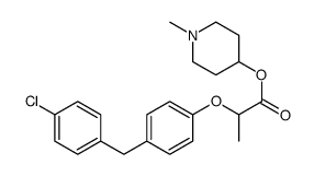 (1-methylpiperidin-4-yl) 2-[4-[(4-chlorophenyl)methyl]phenoxy]propanoate Structure