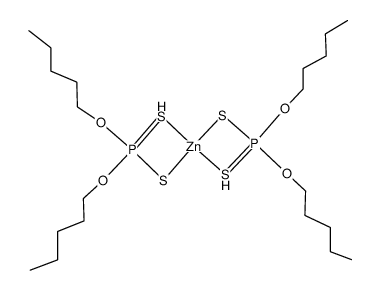 zinc bis(O,O-dipentyl) bis(dithiophosphate) Structure