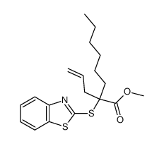 methyl 2-allyl-2-(benzo[d]thiazol-2-ylthio)octanoate结构式