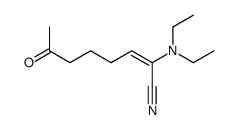 2-(diethylamino)-7-oxooct-2-enenitrile结构式