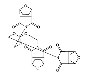 tris[(1,3-dioxo-3a,4,5,6,7,7a-hexahydro-octahydro-1H-4,7-epoxyisoindol-2-yl)methyl] phosphite结构式