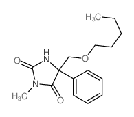 3-methyl-5-(pentoxymethyl)-5-phenyl-imidazolidine-2,4-dione Structure