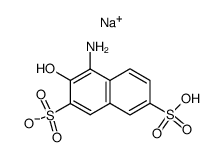 4-amino-3-hydroxy-naphthalene-2,7-disulfonic acid , sodium-salt结构式