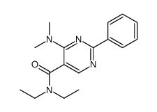 4-(dimethylamino)-N,N-diethyl-2-phenylpyrimidine-5-carboxamide结构式