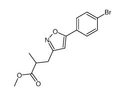 3-[5-(4-bromophenyl)isoxazol-3-yl]-2-methylpropionic acid methyl ester Structure