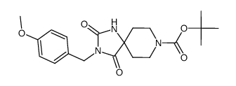 tert-butyl 3-(4-methoxybenzyl)-2,4-dioxo-1,3,8-triazaspiro[4.5]decane-8-carboxylate Structure