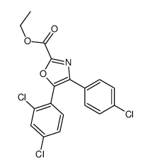 ethyl 4-(4-chlorophenyl)-5-(2,4-dichlorophenyl)-1,3-oxazole-2-carboxylate Structure