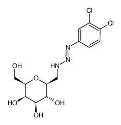 β-D-galactopyranosylmethyl 3,4-dichlorophenyltriazene结构式