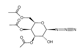 3,4,6-Tri-O-acetyl-β-D-galactopyranosylazid结构式