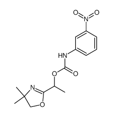 (3-Nitro-phenyl)-carbamic acid 1-(4,4-dimethyl-4,5-dihydro-oxazol-2-yl)-ethyl ester Structure