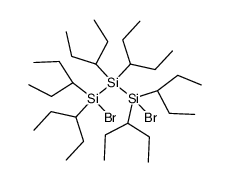 1,3-dibromo-1,1,2,2,3,3-hexa(pentan-3-yl)trisilane Structure