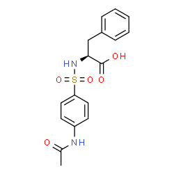 (2S)-2-[(4-acetamidophenyl)sulfonylamino]-3-phenyl-propanoic acid结构式