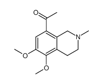 8-Acetyl-1,2,3,4-tetrahydro-5,6-dimethoxy-2-methylisochinolin结构式