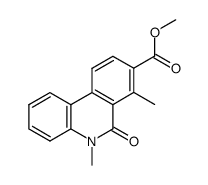 8-methoxycarbonyl-5,7-dimethyl-6-oxo-5,6-dihydrophenanthridine结构式