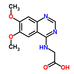 (6,7-DIMETHOXY-QUINAZOLIN-4-YLAMINO)-ACETIC ACID结构式