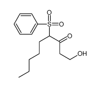 4-(benzenesulfonyl)-1-hydroxynonan-3-one Structure