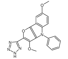 3,7-dimethoxy-4-phenyl-2-(2H-tetrazol-5-yl)furo[3,2-b]indole Structure