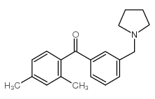 2,4-DIMETHYL-3'-PYRROLIDINOMETHYL BENZOPHENONE结构式