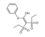 2,2-bis(ethylsulfonyl)-1-phenylsulfanylethenol结构式