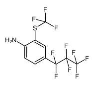 4-(heptafluoro-n-propyl)-2-(trifluoromethylthio)aniline结构式