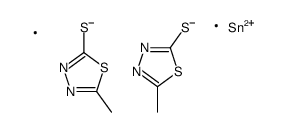 dimethyl-bis[(5-methyl-1,3,4-thiadiazol-2-yl)sulfanyl]stannane结构式