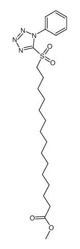 15-(1-phenyl-1H-tetrazole-5-sulfonyl)pentadecanoic acid methyl ester结构式