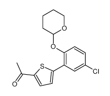 2-(5-acetyl thien-2-yl)-4-chloro phenol tetrahydropyranyl ether Structure