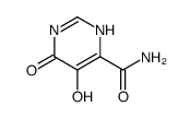 5,6-Dihydroxy-pyrimidine-4-carboxylic acid amide结构式