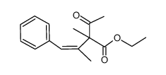 ethyl 4-phenyl-3-methyl-2-methylcarbonyl-2-methyl-3(Z)-butenoate结构式