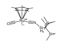 Cp*Ru(CO)Me(CNSiH2C(SiMe3)3)结构式