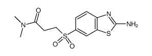 2-Amino-6-(2-dimethylcarbamoyl-ethylsulfonyl)-benzothiazole Structure