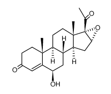 16α,17α-Epoxy-6β-hydroxy-pregn-4-en-3,20-dion Structure